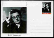Palatine (Fantasy) Personalities - Dmitri Shostakovich (composer) postal stationery card unused and fine