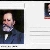Palatine (Fantasy) Personalities - Camille Saint-Saens (composer) postal stationery card unused and fine