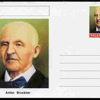 Palatine (Fantasy) Personalities - Anton Bruckner (composer) postal stationery card unused and fine