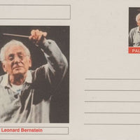 Palatine (Fantasy) Personalities - Leonard Bernstein (composer) postal stationery card unused and fine