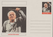 Palatine (Fantasy) Personalities - Leonard Bernstein (composer) postal stationery card unused and fine