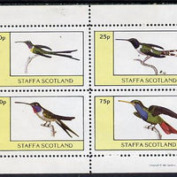 Staffa 1981 Humming Birds #04 perf,set of 4 values unmounted mint (10p to 75p)