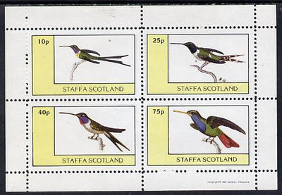 Staffa 1981 Humming Birds #04 perf,set of 4 values unmounted mint (10p to 75p)