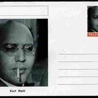 Palatine (Fantasy) Personalities - Kurt Weill (composer) postal stationery card unused and fine