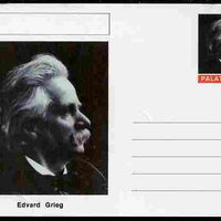 Palatine (Fantasy) Personalities - Edvard Grieg (composer) postal stationery card unused and fine