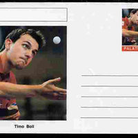Palatine (Fantasy) Personalities - Timo Boll (table tennis) postal stationery card unused and fine
