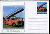 Chartonia (Fantasy) Fire Engines - 1965 AEC Merryweather postal stationery card unused and fine