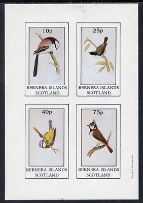 Bernera 1981 Birds #04 (Tits) imperf,set of 4 values (10p to 75p) unmounted mint