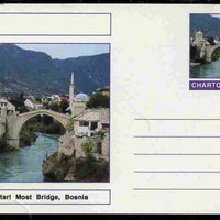 Chartonia (Fantasy) Bridges - Stari Most Bridge, Bosnia postal stationery card unused and fine