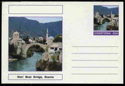 Chartonia (Fantasy) Bridges - Stari Most Bridge, Bosnia postal stationery card unused and fine