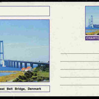 Chartonia (Fantasy) Bridges - Great Belt Bridge, Denmark postal stationery card unused and fine