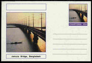 Chartonia (Fantasy) Bridges - Jamuna Bridge, Bangladesh postal stationery card unused and fine