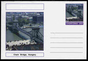 Chartonia (Fantasy) Bridges - Chain Bridge, Hungary postal stationery card unused and fine
