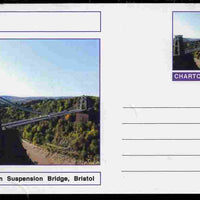 Chartonia (Fantasy) Bridges - Clifton Suspension Bridge, Bristol postal stationery card unused and fine