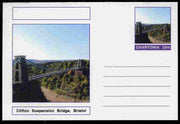 Chartonia (Fantasy) Bridges - Clifton Suspension Bridge, Bristol postal stationery card unused and fine