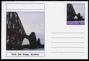 Chartonia (Fantasy) Bridges - Forth Rail Bridge, Scotland postal stationery card unused and fine