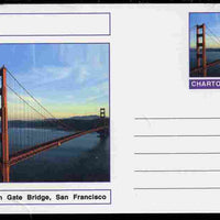 Chartonia (Fantasy) Bridges - Golden Gate Bridge, San Francisco postal stationery card unused and fine