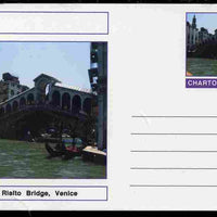 Chartonia (Fantasy) Bridges - Rialto Bridge, Venice postal stationery card unused and fine