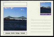 Chartonia (Fantasy) Bridges - Jacques Cartier Bridge, Canada postal stationery card unused and fine