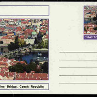 Chartonia (Fantasy) Bridges - Charles Bridge, Czech Republic postal stationery card unused and fine