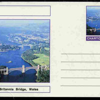 Chartonia (Fantasy) Bridges - Britannia Bridge, Wales postal stationery card unused and fine