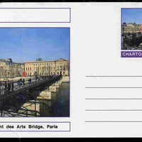 Chartonia (Fantasy) Bridges - Pont des Arts Bridge, Paris postal stationery card unused and fine