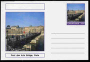 Chartonia (Fantasy) Bridges - Pont des Arts Bridge, Paris postal stationery card unused and fine