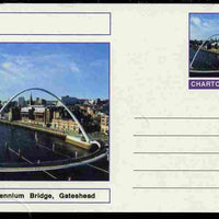 Chartonia (Fantasy) Bridges - Millennium Bridge, Gateshead postal stationery card unused and fine