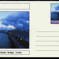 Chartonia (Fantasy) Bridges - Galata Bridge, Turkey postal stationery card unused and fine
