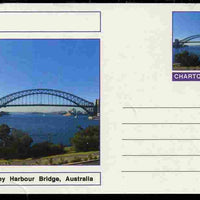 Chartonia (Fantasy) Bridges - Sydney Harbour Bridge, Australia postal stationery card unused and fine