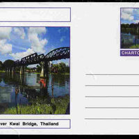 Chartonia (Fantasy) Bridges - River Kwai Bridge, Thailand postal stationery card unused and fine