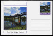 Chartonia (Fantasy) Bridges - River Kwai Bridge, Thailand postal stationery card unused and fine