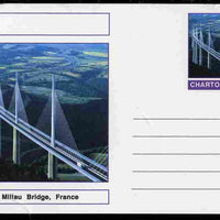 Chartonia (Fantasy) Bridges - Millau Bridge, France postal stationery card unused and fine