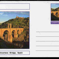 Chartonia (Fantasy) Bridges - Alcantara Bridge, Spain postal stationery card unused and fine