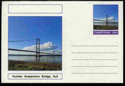 Chartonia (Fantasy) Bridges - Humber Suspension Bridge, Hull postal stationery card unused and fine