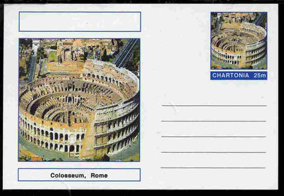 Chartonia (Fantasy) Landmarks - Colosseum, Rome postal stationery card unused and fine