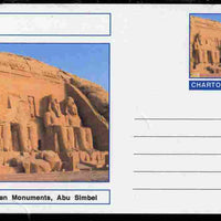 Chartonia (Fantasy) Landmarks - Nubian Monuments, Abu Simbel postal stationery card unused and fine