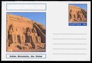 Chartonia (Fantasy) Landmarks - Nubian Monuments, Abu Simbel postal stationery card unused and fine