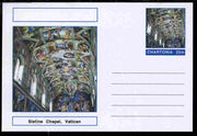Chartonia (Fantasy) Landmarks - Sistine Chapel, Vatican postal stationery card unused and fine