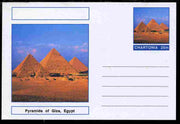 Chartonia (Fantasy) Landmarks - Pyramids at Giza, Egypt postal stationery card unused and fine