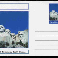 Chartonia (Fantasy) Landmarks - Mount Rushmore, South Dakota postal stationery card unused and fine