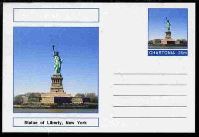 Chartonia (Fantasy) Landmarks - Statue of Liberty, New York postal stationery card unused and fine