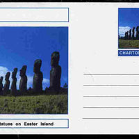 Chartonia (Fantasy) Landmarks - Statues on Easter Island postal stationery card unused and fine