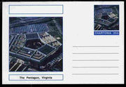 Chartonia (Fantasy) Landmarks - The Pentagon, Virginia postal stationery card unused and fine