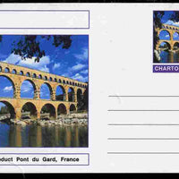 Chartonia (Fantasy) Bridges - Aqueduct Pont du Gard, France postal stationery card unused and fine