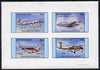 Eynhallow 1981 Aircraft #1 (Lear Jet, Hawker Siddley, Cessna 320 & Skyvan) imperf,set of 4 values (10p to 75p) unmounted mint