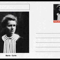 Palatine (Fantasy) Personalities - Marie Curie postal stationery card unused and fine