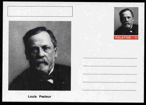 Palatine (Fantasy) Personalities - Louis Pasteur postal stationery card unused and fine