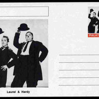 Palatine (Fantasy) Personalities - Laurel & Hardy (Comedy Duo) postal stationery card unused and fine