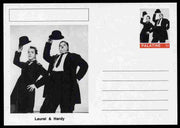 Palatine (Fantasy) Personalities - Laurel & Hardy (Comedy Duo) postal stationery card unused and fine